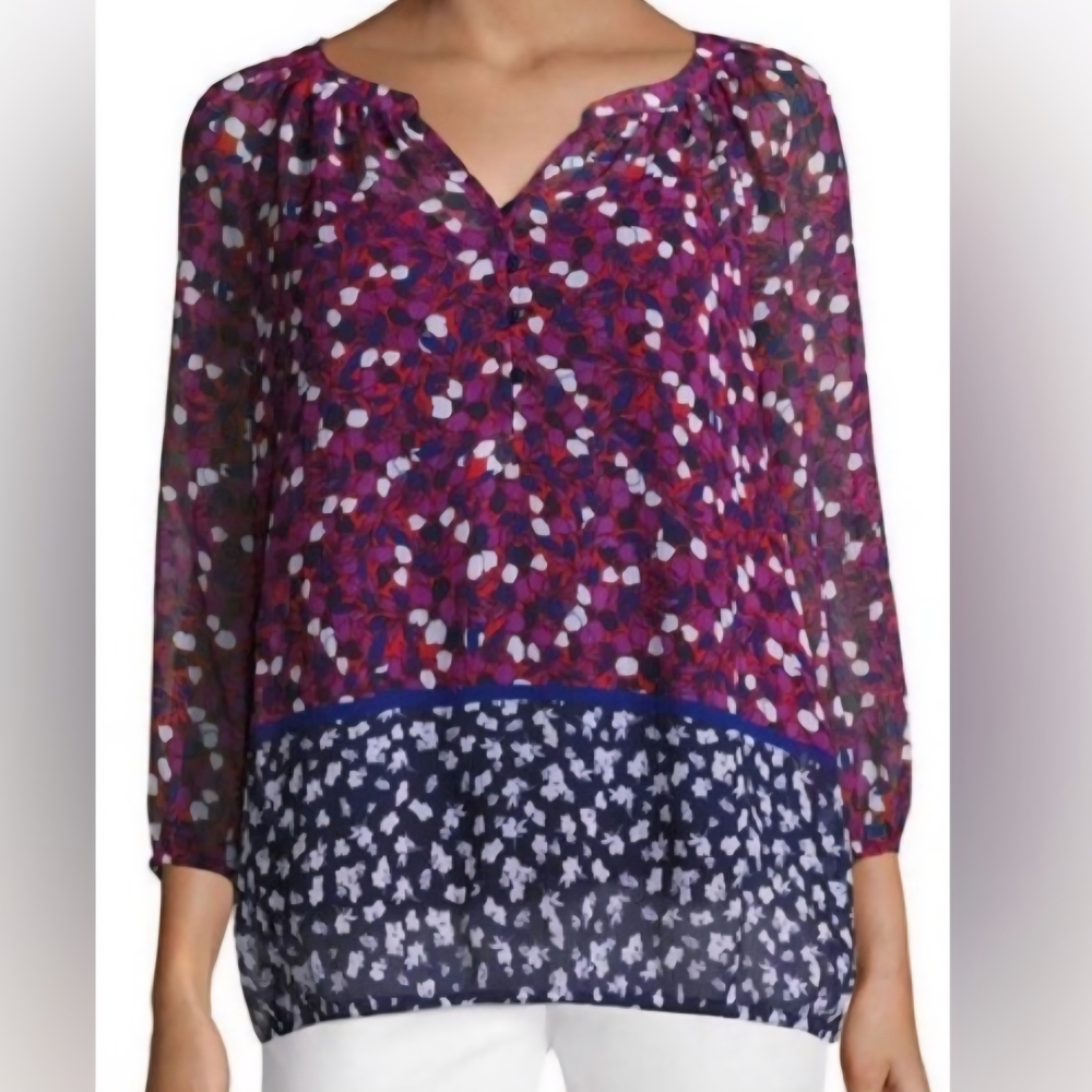 Liz Claiborne Multicolor Floral Blouse‎